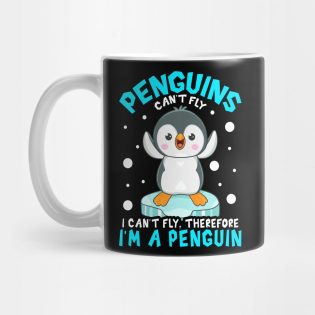 Funny Penguin can't fly Cute Animals Love Penguin Lovers Tee by Proficient Tees